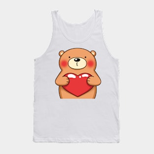 Bear with heart Tank Top